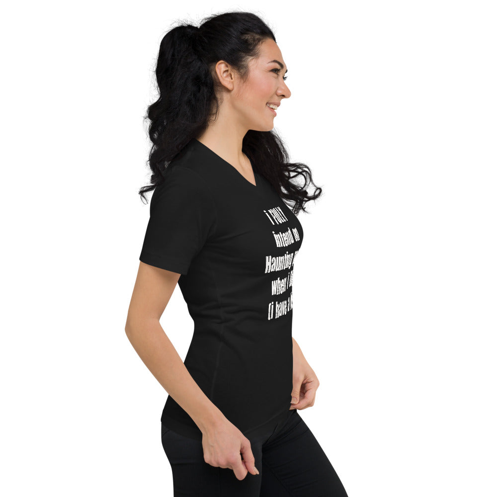 Haunted List - Women's Short Sleeve V-Neck