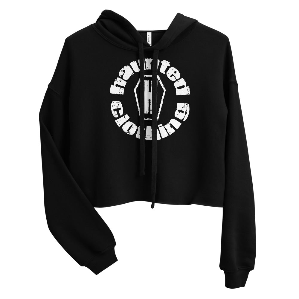 Haunted Circle Logo - Crop Hoodie